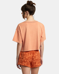 1 Together Boyfriend Crop T-Shirt Orange AVJZT00664 RVCA