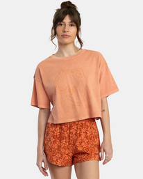 0 Together Boyfriend Crop T-Shirt Orange AVJZT00664 RVCA