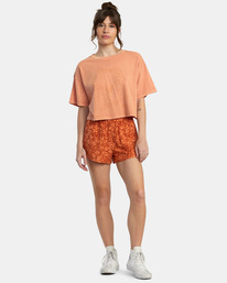 3 Together Boyfriend Crop T-Shirt Orange AVJZT00664 RVCA