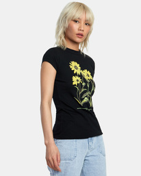 5 Botanical Naughty T-Shirt Black AVJZT00665 RVCA