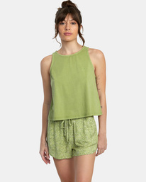rvca, Traveler Tank Top, FERN (gje0) YW TRAVELER TANK PTC AVJZT00673