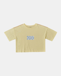 6 Good Times Boyfriend Crop T-Shirt Yellow AVJZT00686 RVCA