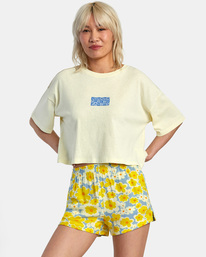 0 Good Times Boyfriend Crop T-Shirt Yellow AVJZT00686 RVCA
