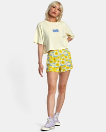 3 Good Times Boyfriend Crop T-Shirt Yellow AVJZT00686 RVCA
