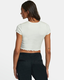 rvca, Dainty Classmate T-Shirt, SEA SPRAY (sel0) DAINTY CLASSMATE TEE W127 AVJZT00690