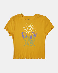 6 Sun Worship Classmate T-Shirt Yellow AVJZT00693 RVCA