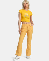 3 Sun Worship Classmate T-Shirt Yellow AVJZT00693 RVCA
