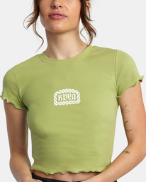 2 Tangled Classmate T-Shirt Green AVJZT00694 RVCA