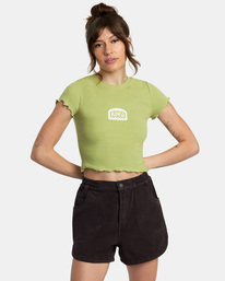 rvca, Tangled Classmate T-Shirt, FERN (gje0) TANGLED CLASSMATE TEE W127 AVJZT00694