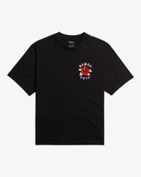6 Hibiscus Hawaii Tee Black AVJZT00696 RVCA