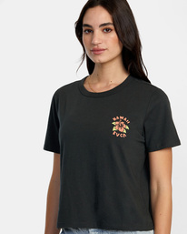 2 Hibiscus Hawaii Tee Black AVJZT00696 RVCA