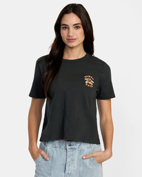 0 Hibiscus Hawaii Tee Black AVJZT00696 RVCA