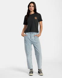 3 Hibiscus Hawaii Tee Black AVJZT00696 RVCA