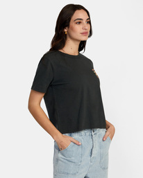 5 Hibiscus Hawaii Tee Black AVJZT00696 RVCA