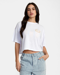 0 Hawaii Hex Tee White AVJZT00703 RVCA