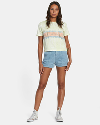 3 Big RVCA Tie Dye Stripe T-Shirt Yellow AVJZT00728 RVCA