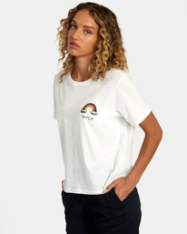 4 Rainbow Connection T-Shirt White AVJZT00731 RVCA