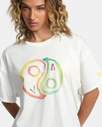 2 Rose Machado Yin Yang - Camiseta para Mujer Blanco AVJZT00773 RVCA