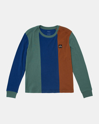 5 University Long Sleeve T-Shirt Grey AVJZT00802 RVCA