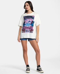 3 Spaced Out T-Shirt White AVJZT00845 RVCA