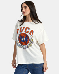 4 Varsity - T-Shirt for Women White AVJZT00847 RVCA