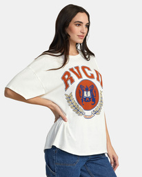 5 Varsity - T-Shirt for Women White AVJZT00847 RVCA