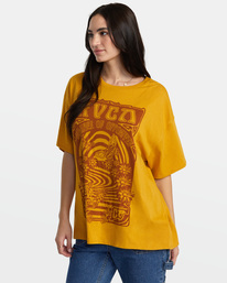 4 Swirl T-Shirt Brown AVJZT00869 RVCA