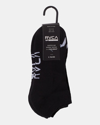 2 3 Pack Sport Logo Super No-Show Socks Black AVYAA00179 RVCA