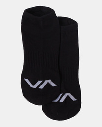 1 3 Pack Sport Logo Super No-Show Socks Black AVYAA00179 RVCA