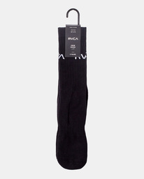 2 2 Pack Basic Logo Crew Socks Black AVYAA00181 RVCA
