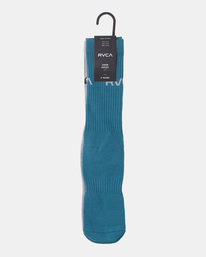 2 2 Pack Basic Logo Crew Socks Blue AVYAA00181 RVCA