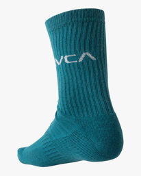 3 2 Pack Basic Logo Crew Socks Blue AVYAA00181 RVCA