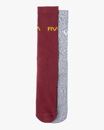 1 2 Pack Basic Logo Crew Socks Red AVYAA00181 RVCA