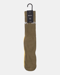 2 2 Pack Basic Logo Crew Socks Green AVYAA00181 RVCA