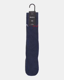 2 2 Pack Basic Logo Crew Socks Blue AVYAA00181 RVCA