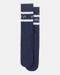 1 2 Pack Striped Crew Socks Brown AVYAA00182 RVCA
