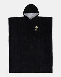 7 Cobra -Poncho Handtuch mit Kapuze Schwarz AVYAA00264 RVCA