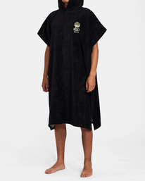3 Cobra -Poncho Handtuch mit Kapuze Schwarz AVYAA00264 RVCA