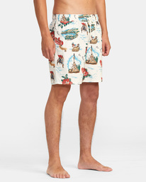 6 Perry Elastic Boardshorts 17" White AVYBS00126 RVCA