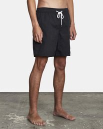 7 Opposites Elastic Waist 2 Boardshorts 17" Black AVYBS00162 RVCA