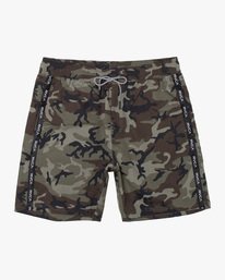 0 VA Standard Issue Elastic Boardshorts 17" Brown AVYBS00201 RVCA