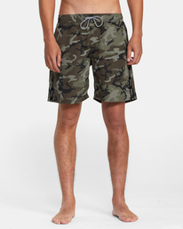 1 VA Standard Issue Elastic Boardshorts 17" Brown AVYBS00201 RVCA