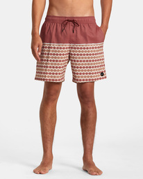 1 County Elastic Waist Boardshorts 17" Orange AVYBS00203 RVCA