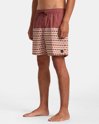 4 County Elastic Waist Boardshorts 17" Orange AVYBS00203 RVCA