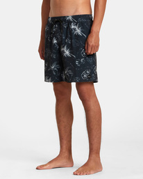 4 VA Pigment Elastic Waist Boardshorts 17" Black AVYBS00204 RVCA