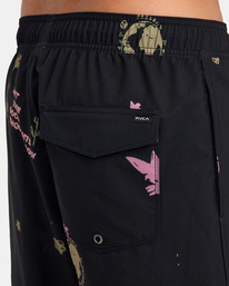 7 VA Pigment Elastic Waist Boardshorts 17" Purple AVYBS00204 RVCA