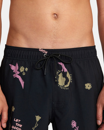 8 VA Pigment Elastic Waist Boardshorts 17" Purple AVYBS00204 RVCA
