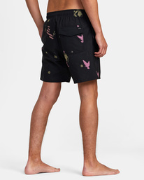 5 VA Pigment Elastic Waist Boardshorts 17" Purple AVYBS00204 RVCA