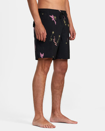 6 VA Pigment Elastic Waist Boardshorts 17" Purple AVYBS00204 RVCA