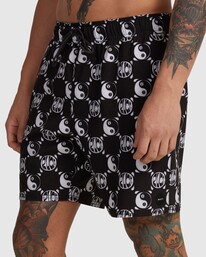 5 VA Pigment Elastic Waist Boardshorts 17" Black AVYBS00204 RVCA